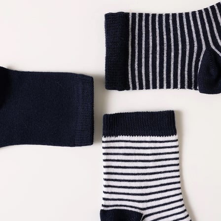 HelloBaby Erkek Bebek 3lü Soket Çorap Çizgili