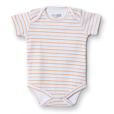 HelloBaby Erkek Bebek Kısa Kol Body Çıtçıtlı Zarf Yaka