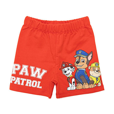 PAW Patrol - NICKELODEON Erkek Bebek Şort Reçme Paça Kırmızı