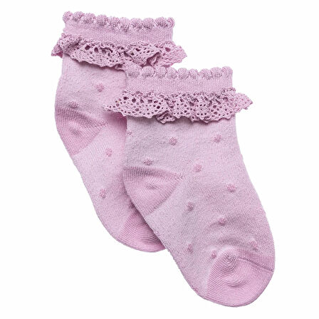 HelloBaby Kız Dantelli Çorap Kız Bebek