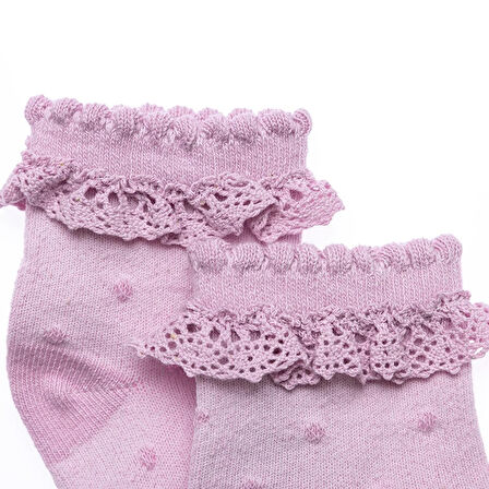 HelloBaby Kız Dantelli Çorap Kız Bebek