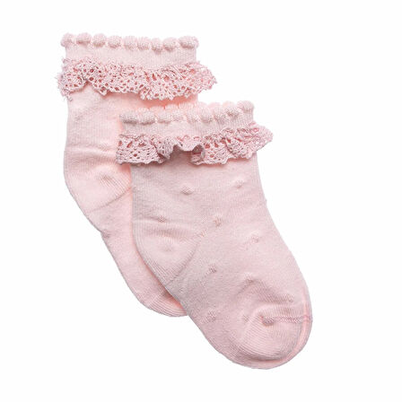HelloBaby Kız Dantelli Çorap Kız Bebek