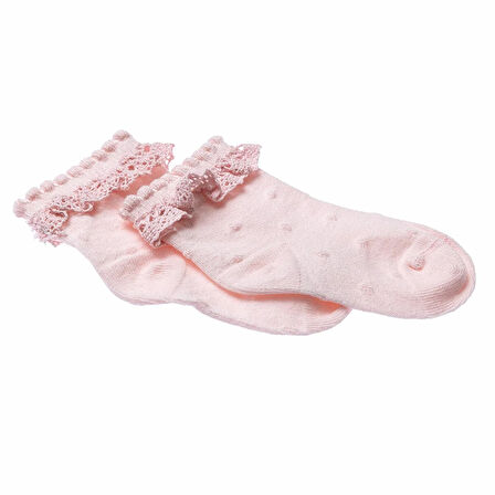 HelloBaby Kız Dantelli Çorap Kız Bebek