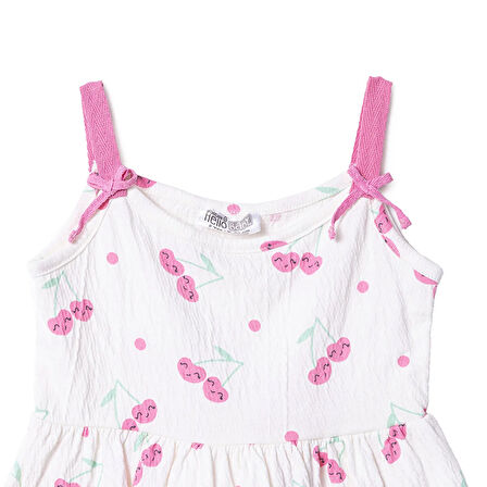 HelloBaby Kız Bebek Elbise Bisiklet Yaka Atlet Kol