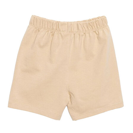 HelloBaby Unisex Basic Şort Reçme Paça Bej