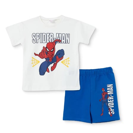 Marvel Erkek Bebek Lisans Tişört-Şort Lisans Baskılı Bisiklet Yaka Short Sleeve Reçme