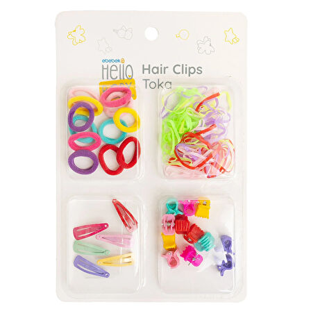 HelloBaby 4lü Set Kız Toka Kız Bebek