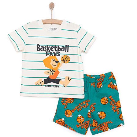 HelloBaby Varsity Erkek Tshirt-Şort Erkek Bebek