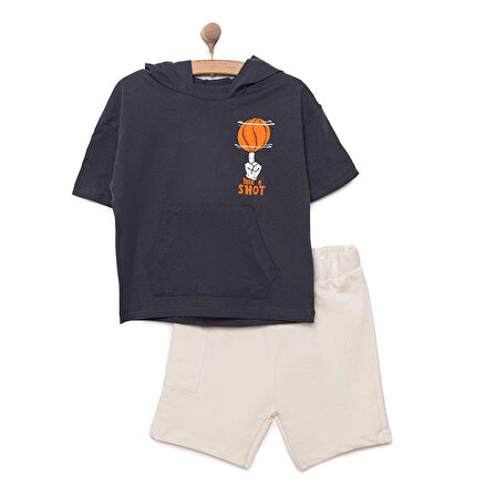 HelloBaby Varsity Erkek Tshirt-Şort Erkek Bebek