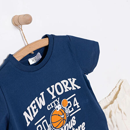 HelloBaby Varsity Erkek Tshirt-Şort Erkek Bebek
