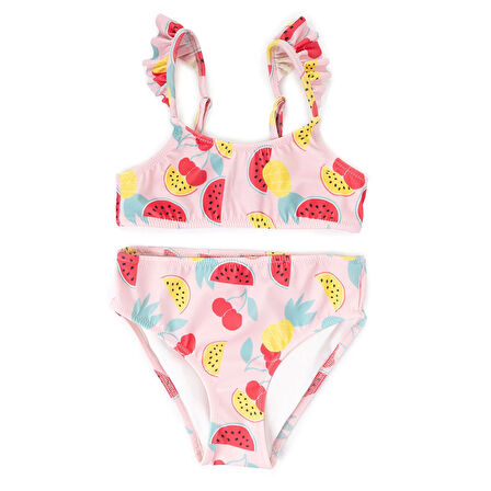 HelloBaby Meyveler Baskılı Kız Bikini Takımı Kız Bebek