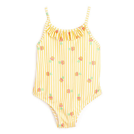 HelloBaby Çizgili Ananas Desenli Mayo Kız Bebek