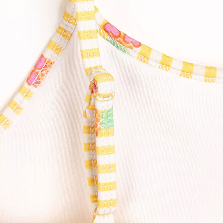 HelloBaby Çizgili Ananas Desenli Mayo Kız Bebek
