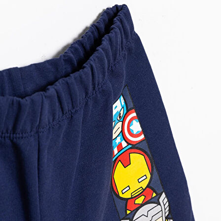 Marvel Erkek Bebek Şort Reçme Paça Lacivert