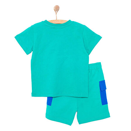 HelloBaby Cars&Roads Kepçe Baskılı Erkek Tshirt-Şort Erkek Bebek