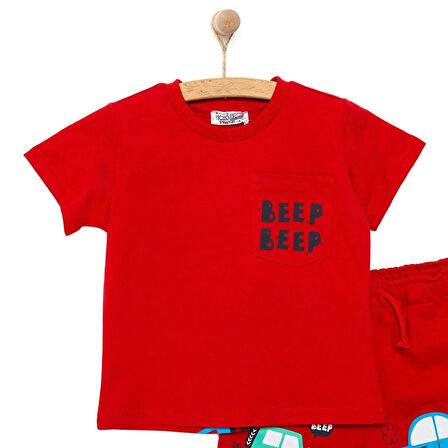 HelloBaby Cars&Roads Yol Baskılı Erkek Tshirt-Şort Erkek Bebek