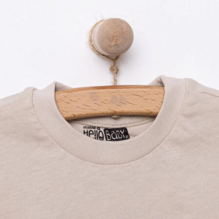 HelloBaby Basic Erkek Ayıcık Baskılı Tshirt Erkek Bebek