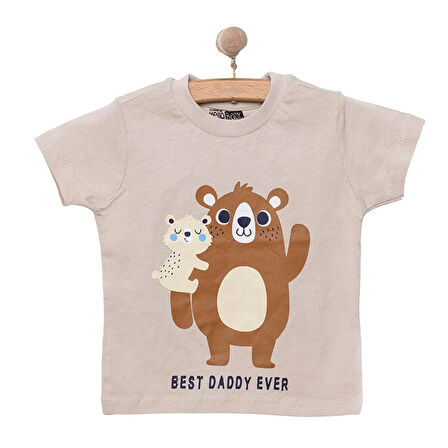 HelloBaby Basic Erkek Ayıcık Baskılı Tshirt Erkek Bebek
