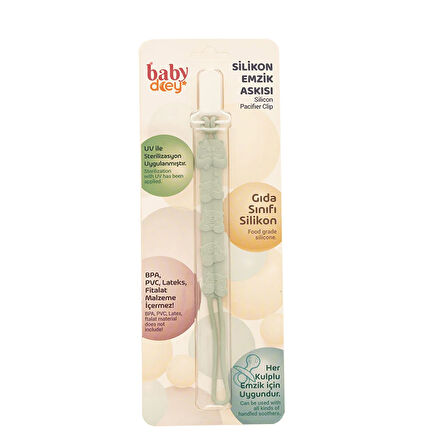 baby dcey Silikon Emzik Askısı-Yeşil