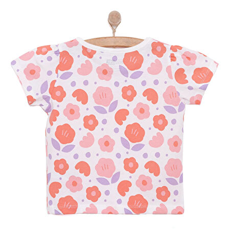 HelloBaby Basic Kız Çiçek Desenli T-Shirt Kız Bebek