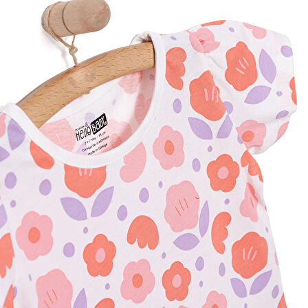 HelloBaby Basic Kız Çiçek Desenli T-Shirt Kız Bebek