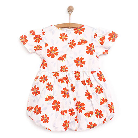 HelloBaby Kız Bebek Elbise Spring Memories Bisiklet Yaka Kısa Kol Karışık Renkli