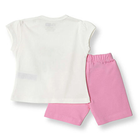 HelloBaby Baskılı 2 ip Yenidoğan Kız Tshirt-Şort Kız Bebek
