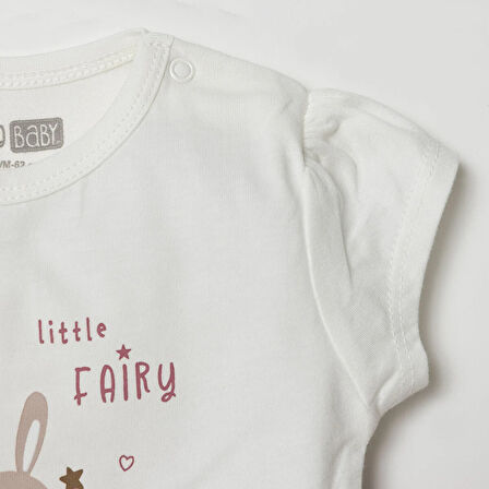 HelloBaby Baskılı 2 ip Yenidoğan Kız Tshirt-Şort Kız Bebek