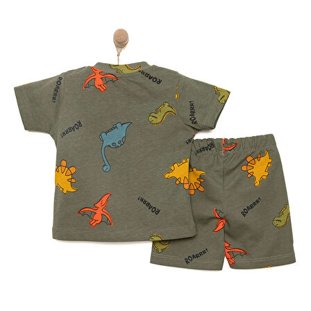 HelloBaby Baskılı 2 ip Yenidoğan Erkek Tshirt-Şort Erkek Bebek