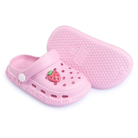 HelloBaby Çilek Süslü Kız Sandalet Kız Bebek