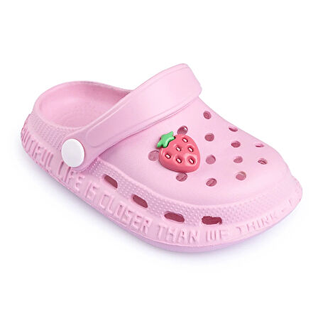 HelloBaby Çilek Süslü Kız Sandalet Kız Bebek