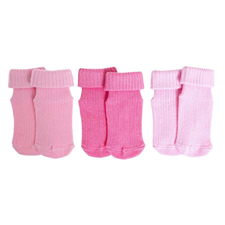 HelloBaby Kız 3lü Kıvrık Çorap Kız Bebek