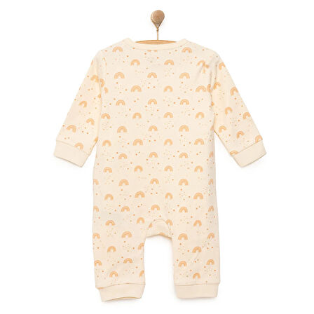 HelloBaby Kız Gökkuşağı Desenli  Fermuarlı Patiksiz Tulum Kız Bebek
