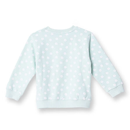 HelloBaby Kız Bebek Sweatshirt Şardonlu Bisiklet Yaka Uzun Kol
