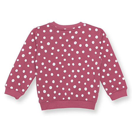 HelloBaby Kız Bebek Sweatshirt Şardonlu Bisiklet Yaka Uzun Kol