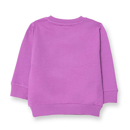 HelloBaby Kız Bebek Sweatshirt Bisiklet Yaka Uzun Kol