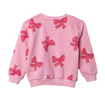 HelloBaby Kız Bebek Sweatshirt Bisiklet Yaka Uzun Kol
