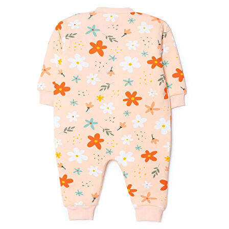 HelloBaby Kız Bebek Uyku Tulumu Fermuarlı Bisiklet Yaka Uzun Kol Ribanalı