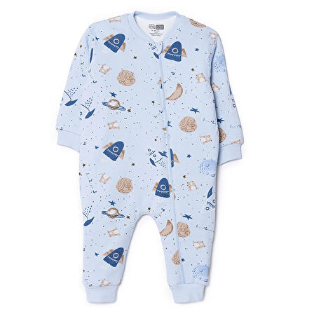 HelloBaby Erkek Bebek Uyku Tulumu 2,5 tog Fermuarlı Bisiklet Yaka Uzun Kol Ribanalı