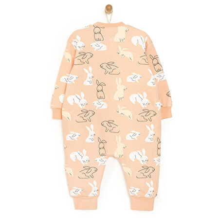 HelloBaby Kız Bebek Uyku Tulumu 1 Tog Fermuarlı Bisiklet Yaka Uzun Kol Ribanalı Paça