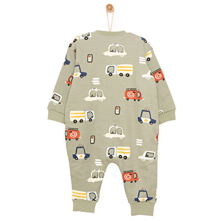 HelloBaby Erkek Bebek Uyku Tulumu 1 Tog Fermuarlı Bisiklet Yaka Uzun Kol Patiksiz Paça