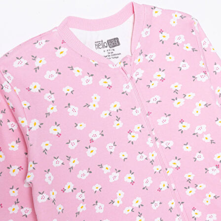 HelloBaby Kız Bebek Uyku Tulumu 1 Tog Fermuarlı Bisiklet Yaka Uzun Kol