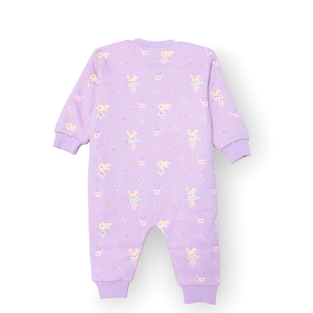 HelloBaby Kız Bebek Uyku Tulumu Prenses Baskılı Fermuarlı Bisiklet Yaka Uzun Kol Ribanalı