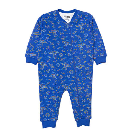 HelloBaby Erkek Bebek Uyku Tulumu 1 Tog Fermuarlı Bisiklet Yaka Uzun Kol