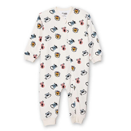 HelloBaby Erkek Bebek Uyku Tulumu 1 Tog Fermuarlı Bisiklet Yaka Uzun Kol