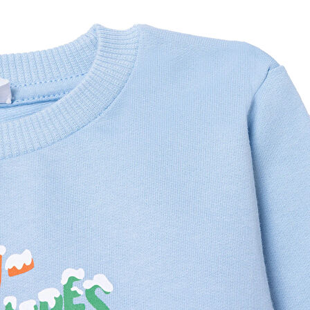 HelloBaby Erkek Bebek Sweatshirt Bisiklet Yaka Uzun Kol