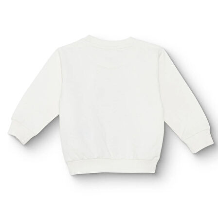HelloBaby Erkek Bebek Basic Sweatshirt Şardonlu Bisiklet Yaka Uzun Kol