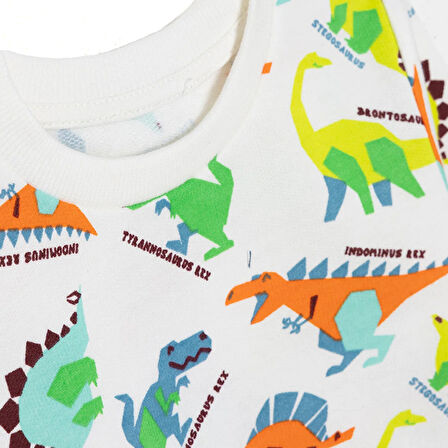 HelloBaby Erkek Bebek Basic Sweatshirt Şardonlu Bisiklet Yaka Uzun Kol