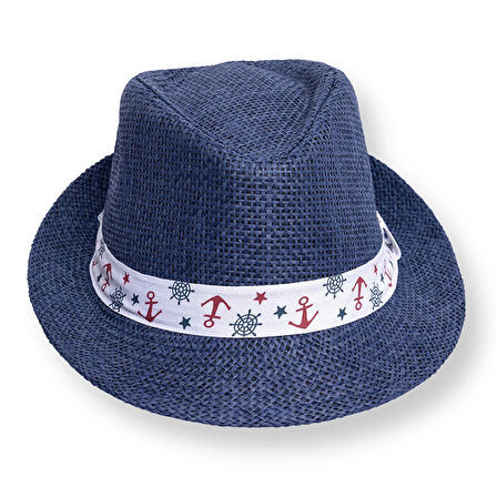 HelloBaby Erkek Bebek Fötr Model Hasır Şapka