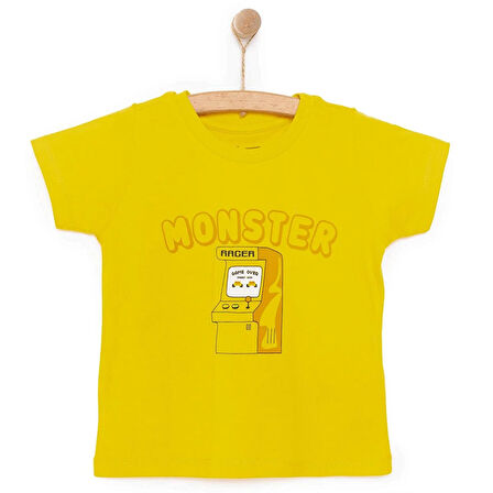 HelloBaby Basic Erkek Canavar Oyun Baskılı T-Shirt Erkek Bebek